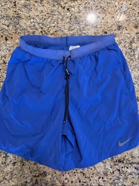 Nike Men’s Royal Blue Athletic Shorts with Black Drawcord